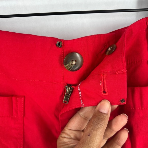 Anthropologie Maeve The Colette Midi Skirt Womens XL Red Classic Front Pockets - Picture 3 of 15